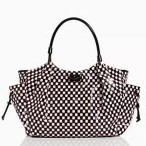 Kate Spade New York "Dundee Drive" Bazooka Pink & Black Stevie Handbag~Vintage